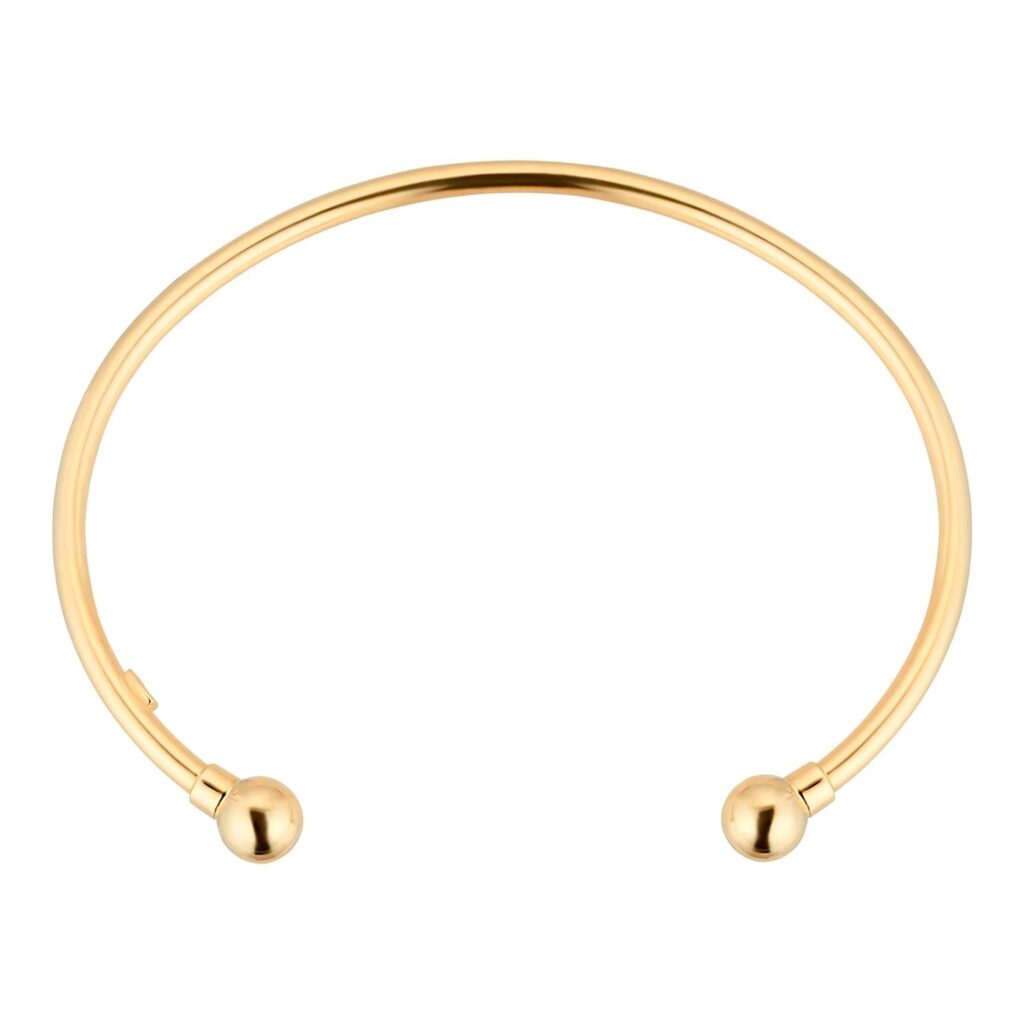 18ct Yellow Gold 2.5mm Tube Torque Bangle